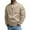 Khaki, variant on Men's New Stand-Up Collar Leisure Double-Stripe Jacket - Black XXXL
