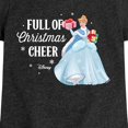thumbnail image 3 of Disney Princess - Full Of Christmas Cheer Cinderella - Youth Girls Short Sleeve T-Shirt, 3 of 5
