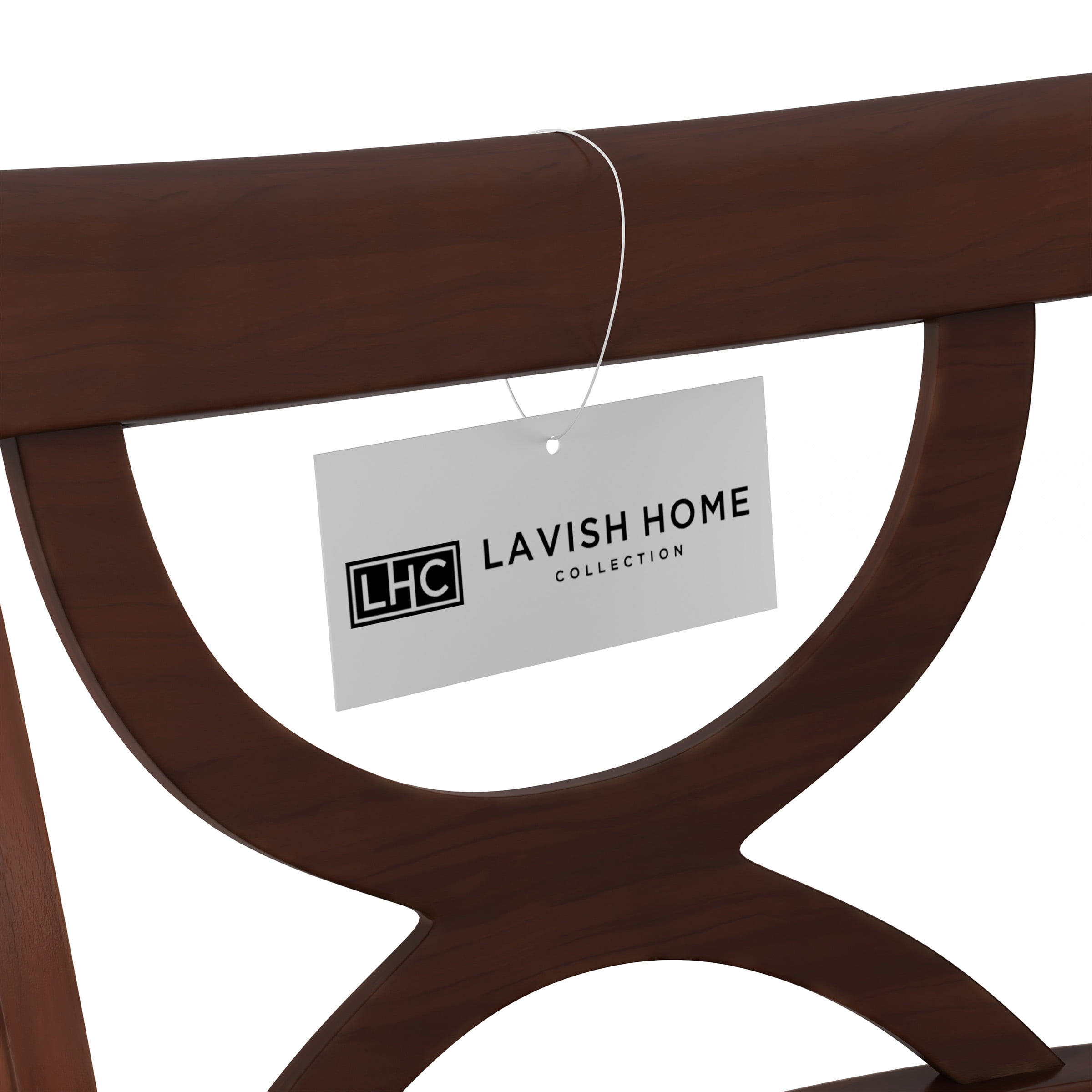Lavish Home High Back Counter Height Stool – 29-Inch Bar Chair, Brown