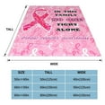thumbnail image 6 of Yaouit Breast Cancer Blanket Pink Ribbon Breast Cancer Super Soft Throw Blanket Pink Ribbon Bed Blankets Flannel Warm Cozy Gifts for Women Girls 59x51inch, 6 of 9