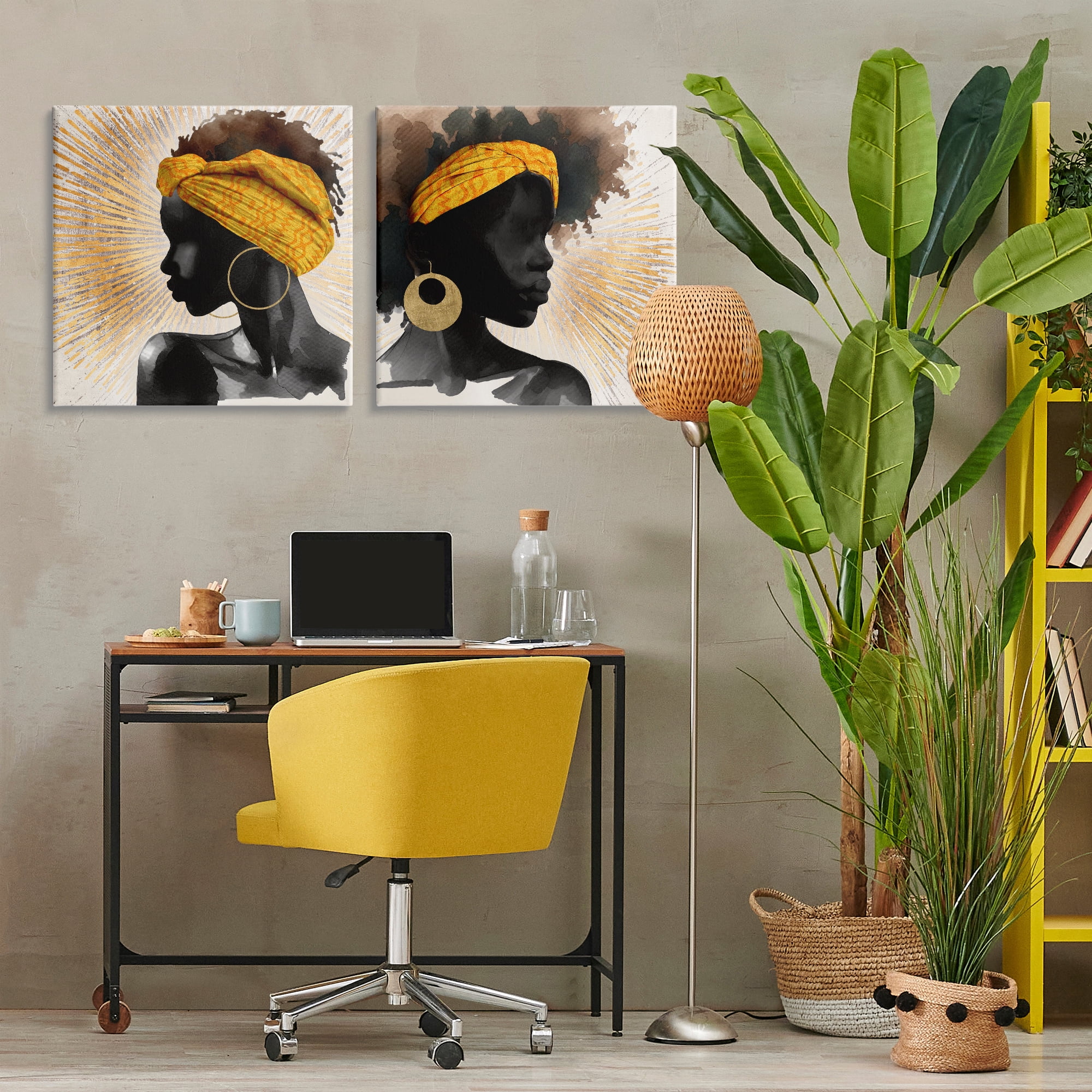 Stupell Industries Radiant Portraits Of Women 2 Piece Canvas Wall Art Set, design by CAD Designs