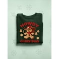 thumbnail image 3 of Howdy Christmas Cowboy Gingerbread Men's Sweatshirt, 3 of 4