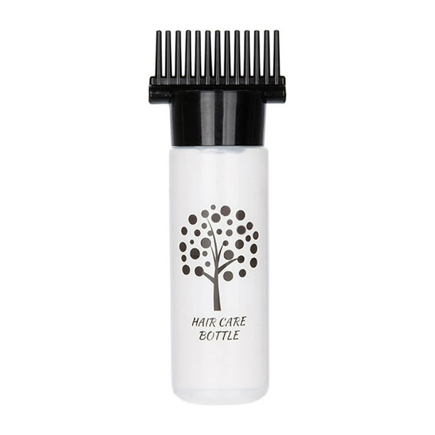Botella de tinte para el cabello, cepillo aplicador, recipiente dispensador de tinte para el cabello, vacío Negro