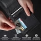 thumbnail image 3 of Leather Wallet for Men and Women - Flat Design with RFID Read Protection Function (Carbon Black), 3 of 5