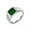 Silver Green, variant on Square Gemstone Rings for Men Stainless Steel Gold/Silver Plated Colorful Statement Personalized Dainty Vintage Simple Jewelry Silver Green Size 10