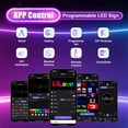 thumbnail image 2 of Double Row Scrolling LED Car Sign, 10.6"×4.7" Brighter Flexible Bluetooth APP Control LED Matrix Panel Display Screen, Custom Text Animation Message Programmable LED Light Signs for Car Store, 2 of 8