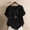 Black, variant on HOMBOM Womens Tops Trendy Boho Black Short Sleeve Loose Graphic Casual Cotton Linen Blouse for Ladies