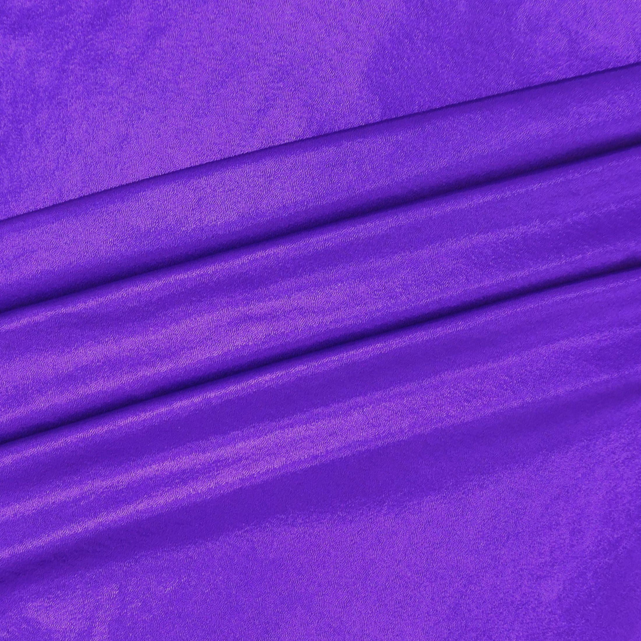 Shason Textile Spandex Foil Knit Dancewear Precut Fabric, Purple