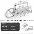 thumbnail image 2 of Key Fob Hardware, 20pcs Key Chain Making Kit with Key Rings, for Bag Webbing Lanyards/Embossed/Webbing and Other Hand Craft (Silver), 2 of 7