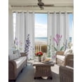 thumbnail image 6 of Wildflowers Blackout Curtains for Bedroom Living Room Darkening Curtains 54 Inch Long Lavender Spring Floral Pastoral Pastel Short Curtain for Small Window Treatment Grommet Drapes 52"x54"x2, 6 of 9