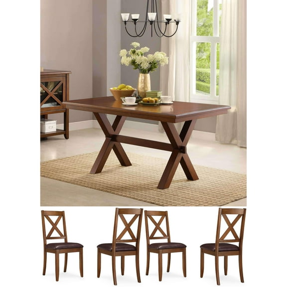 Better Homes & Gardens Maddox Crossing 5 Piece Dining Set, Brown