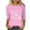 #0037-Pink, variant on Ailaofu Womens 3/4 Sleeve Crew Neck Valentine T Shirts Love Heart Printed Graphic Tee Tops