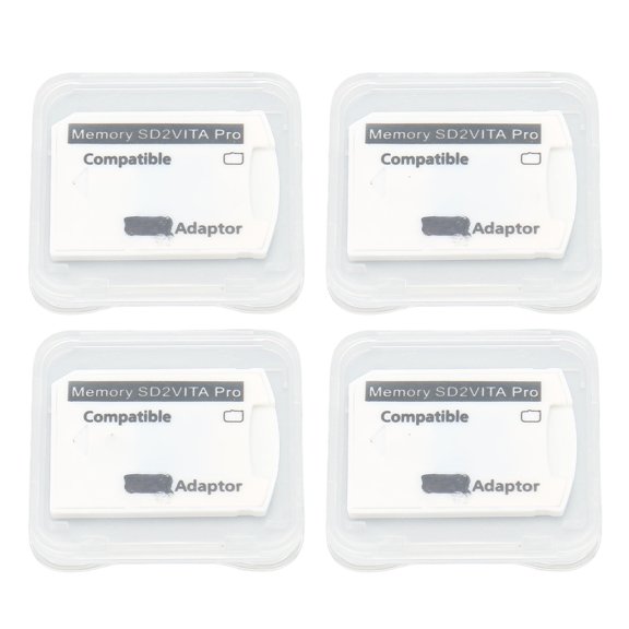 Memory Card Adapter, White Lightweight Game Card Adapter Fast Loading Speed Compact 4Pcs For Memory Card