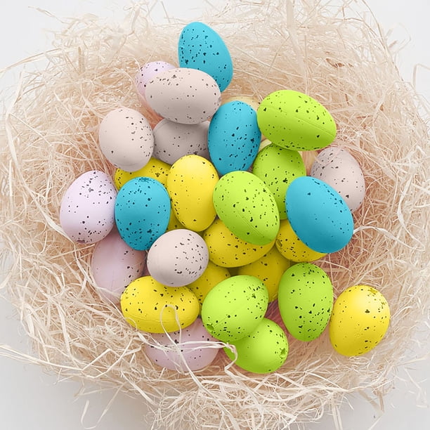 Decoraciones de Pascua, adornos de Pascua, regalos de Pascua, huevos de Pascua, mini huevos de paloma, decoración de coronas DIY, huevos de Pascua con lunares, huevos de Pascua