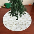 thumbnail image 5 of Cinvoph 31" Christmas Tree Skirt for Xmas Tree Holiday Party Decorations Plush Sequin Snowflake Tree Decor for Winter New Year Holiday, Gold, 5 of 6