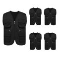 thumbnail image 1 of TOPTIE 5 Packs Supermarket Work Vest Volunteer Activity Event Waistcoat with Pockets-Black-S, 1 of 7