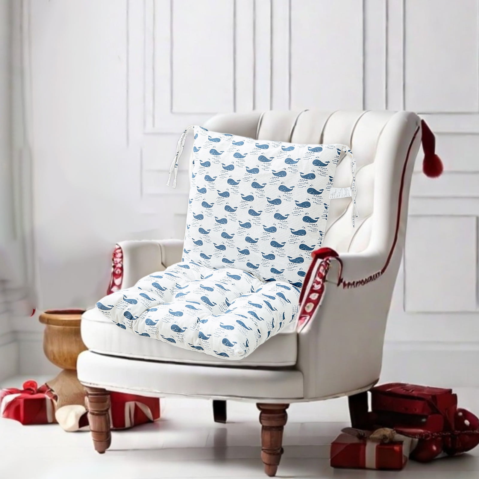 High Back Chair Cushion, Outdoor Waterproof Seat and Back Pad, Patio Rocking Chair Cushion, Cute Porch Decor Gift