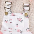 thumbnail image 7 of Paguaki Baby Girl Romper Set Newborn Infant Baby Girl Summer Clothes Ribbed Ruffle Short Sleeve Romper Suspender Overall Shorts 2Pc Outfits, 7 of 7
