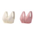 thumbnail image 1 of 2 Pack(B 1PCS & C 1PCS) Multipack Plus Size Sports Bra Womens No Steel Ring Front Close Bra T Back Plus Size Seamless Unlined Bra for Large Bust, 1 of 2
