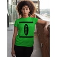 thumbnail image 3 of Halloween Crayon Shirt Costume For Teams Groups Women's T-shirt, 2XL, Green, 3 of 6
