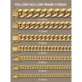 thumbnail image 4 of Semi Solid  Womens Miami Cuban Link Bracelet 10K/14K Yellow Gold, 4 of 5