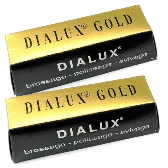 Dialux GOLD Polishing Compound Jewelers Rouge Super-Finish Highest Gloss 2 Bar