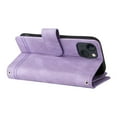 thumbnail image 6 of SaniMore Case for iPhone 14 6.1" 2022, PU Leather Zipper Wallet Cover with [RFID Blocking] Card Slot Magnetic Clsap Flip Folio with Wrist/Crossbody Strap Kickstand Full Protective Cover, Purple, 6 of 14