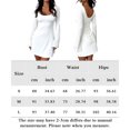 thumbnail image 2 of Falda Vestido de línea A para mujer, vestido corto ajustado Y2k, vestido de manga acampanada, ropa de fiesta de baile Ygjytge Blanco T L para Mujer, 2 of 6