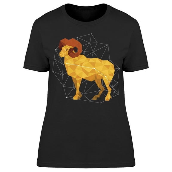 Aries Constellation Low Poly T-Shirt Women -Image by Shutterstock, Female Medium