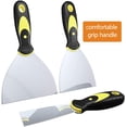 thumbnail image 4 of 3 Pack Wallpaper Scraper Tool Set, Stainless Steel Filler Putty Drywall Joint Knife with Plastic Handle and Metal Blade Scraper, Perfect for DIY Decoration Paint Removal, 4 of 5