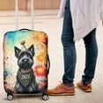 thumbnail image 4 of Hello 2025 Scottish Terrier Celebrates Happy New Year Firework Balloon Travel Luggage Cover Scottie Dog Lover Gifts Suitcase Dust Protective Decor - 02024, 4 of 5