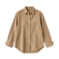 thumbnail image 6 of VBVC Women's Corduroy Button Down Shirt , Ladies' Long Sleeve Collared Blouse , Fall Winter Work Tops For Women, S-2XL, 6 of 6