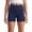 Navy, variant on Siminsem Women's High Waisted Biker Shorts with Pockets 5 Inch Tummy Control Yoga Shorts for Women 4 Way Stretch Buttery Soft Workout Spandex Athletic Gym Running Shorts, Black,L