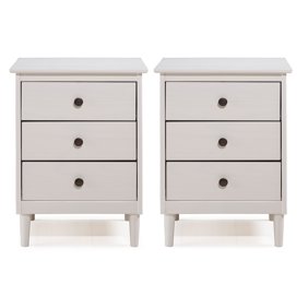 Prepac Yaletown 2 Drawer Tall Nightstand White Walmart Com Walmart Com
