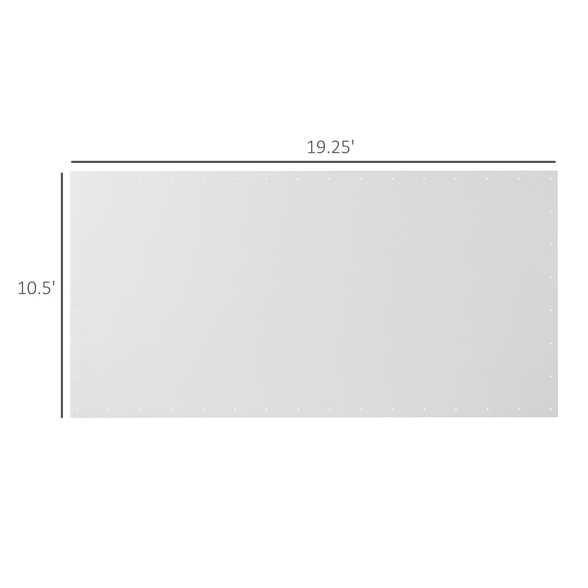 Homiyad 10 x 20ft Carport Roof, UV Resistant Canopy Replacement Cover with Ball Bungee Cords, White
