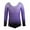 Purple, variant on 5-12T Girls Gymnastic Leotard Kids Sparkly Diamond Gradient Ballet Dance Suit Long Sleeve Dancewear