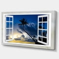 thumbnail image 2 of Window to Beach with Coconut Palms - Landscape Canvas Art Print, 2 of 3