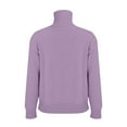 thumbnail image 6 of Quarter Zip Pullover Mock Neck Women's Sweaters Half Zip Sweater Long Sleeve Jumper Tops Collared Sweater Polo Sweatshirt Business Casual Fall Trendy Dressy Casual Pullover Light Violet 3XL, 6 of 9