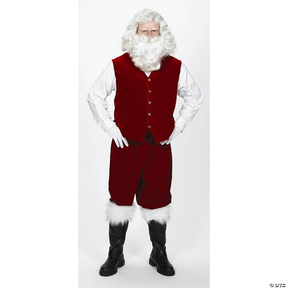 7077-XXL SANTA VELVET VEST WITH BUTTONS