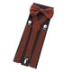 thumbnail image 4 of Conjunto de tirantes de pajarita para hombre, tirantes ajustables en forma de Y para la espalda, pantalones elásticos resistentes café, 4 of 9