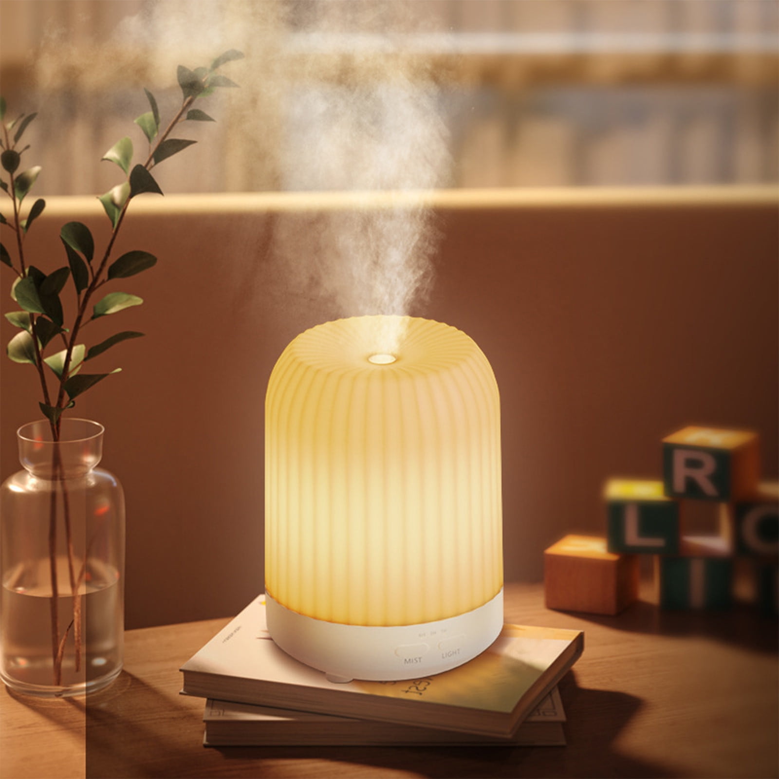 Momihoom Essential Oil Diffuser for Bedroom, Quiet Humidifiers for Home, Aromatherapy Diffuser & Safety Auto-Off Timer