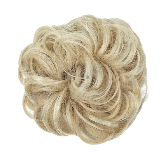 Synthetic Hair Extensions - Elastic Band, Messy Bun & Natural Blend, for Daily and Party Styling