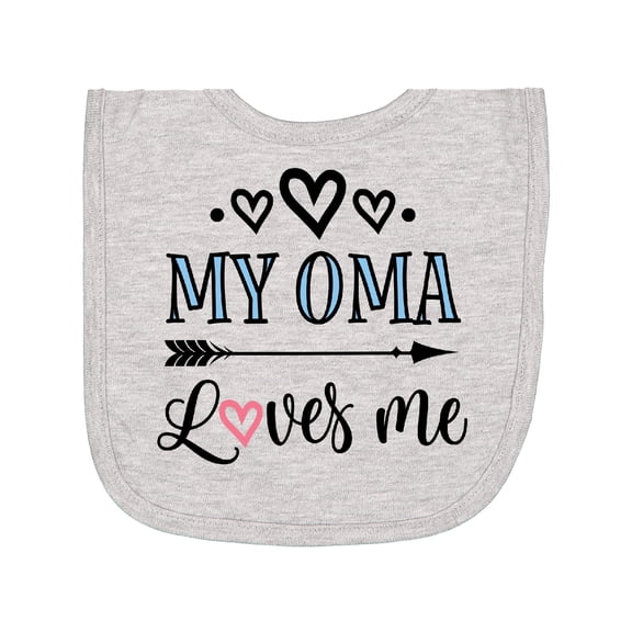 Inktastic My Oma Loves Me Grandchild Newborn Bib