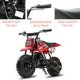 thumbnail image 2 of FRP DB002 49cc Gas Powered Kids Dirt Mini Bike, Red, 2 of 7