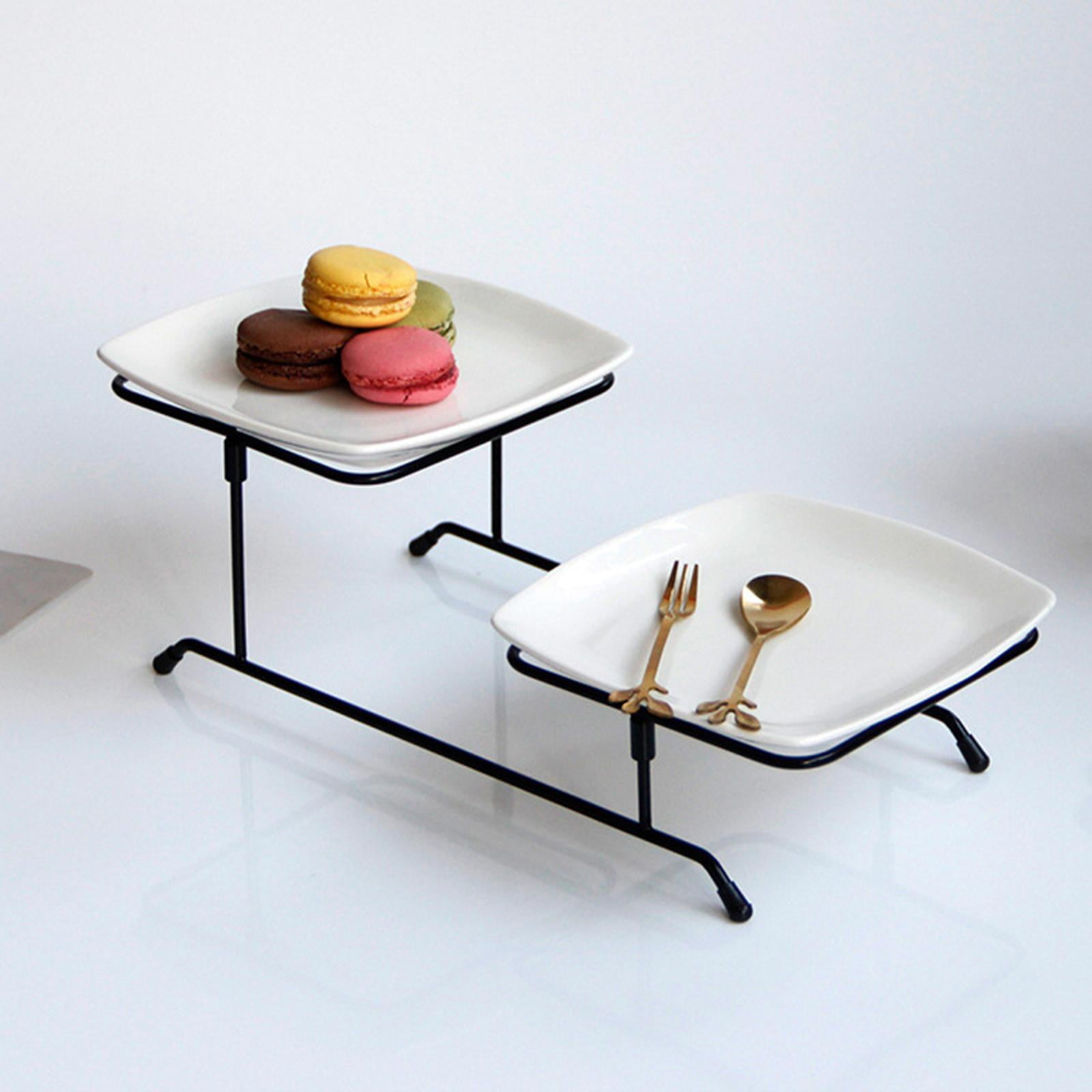 Multipurpose 2 Tier Serving Stand Cookie Tray Rack Serving Platter
