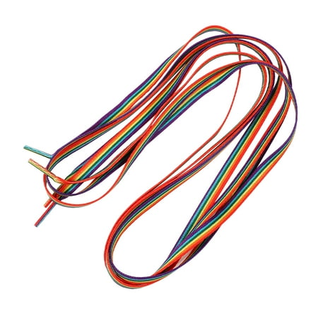 

1 Pair Rainbow Shoelace Gradient Shoe Lace Fashion Vertical Stripes Shoe Tie