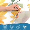 thumbnail image 3 of Yayeee Kitchen Curtains Tier Pair Light Filtering 27"x36" Rod Pocket Short Cafe Window Panel, Sunflowers and Leaves Pattern, 3 of 7