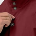 thumbnail image 4 of Maoxin Men's Coats and Jackets Men's British Solid Color Plus 350g Corduroy Long Sleeved Fashionable Jacket Workwear Stand Up Collar Jacket Jacket Wine 3XL, 4 of 7