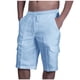 thumbnail image 2 of pstuiky Pantalones cortos para hombre, Pantalones cortos de verano para hombre, elásticos, con cordón y color liso, holgados e informales, para playa Pantalones cortos para correr para hombre, 2 of 8