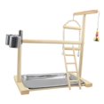 thumbnail image 1 of DOLITY 1pc Parrot Play Stand with Feeder Cups Toys Bird Swing Climbing Bridge Cockatiel B, 1 of 9